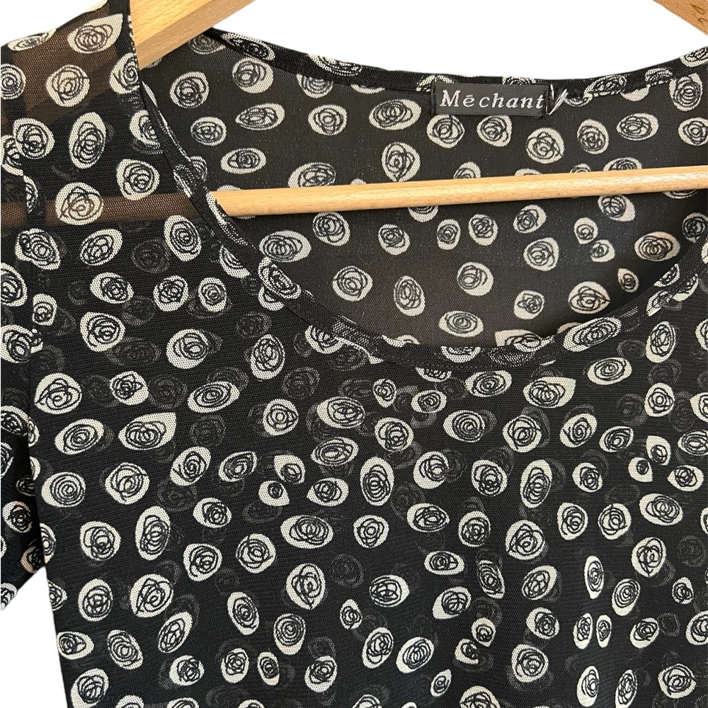 Vintage Sheer Black Long sleeve top - Picture 2 of 2